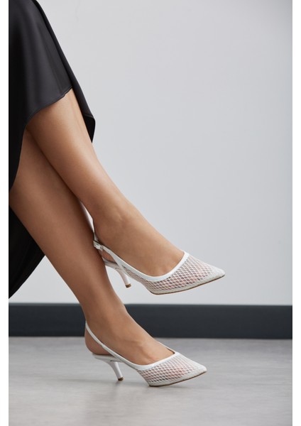 Vera Kadın Fileli Topuklu Ayakkabı