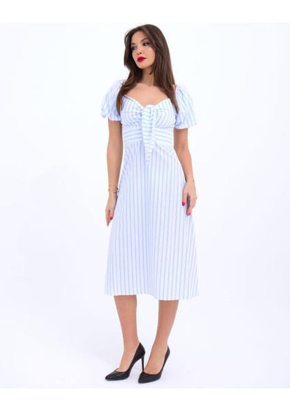 5948 Elbise-Los Angeles Çizgili