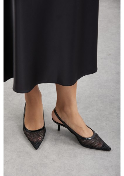 Vera Kadın Fileli Topuklu Ayakkabı modelleri
