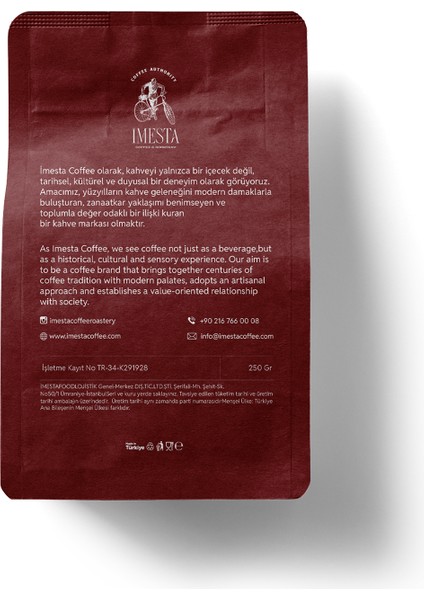 Imesta Nocturne Filtre Kahve 250 G – Orta Gövde, Düşük Asidite fiyatları