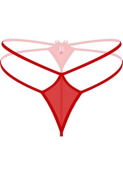 Büyük Beden Kırmızı Fantazi String Külot