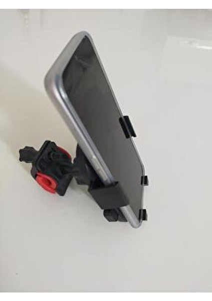 Bisiklet Telefon Tutucu Standlı Ayarlanabilir Genişlikte Siyah Renkli Plastik Malzeme