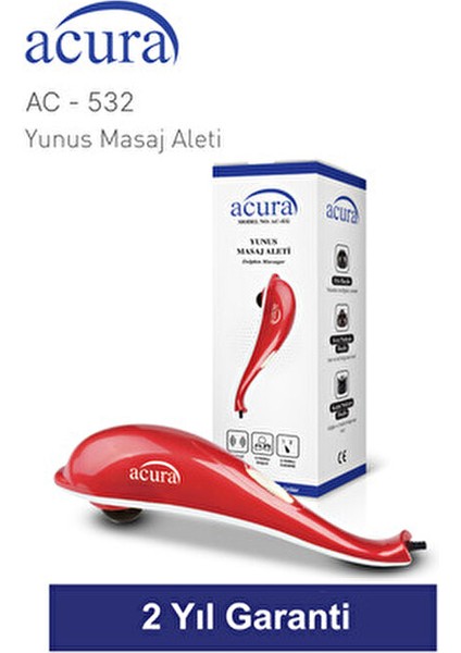 AC-532 3 Başlıklı Masaj Aleti Kırmızı Derinlemesine Vücut Masajı İçin Tasarlandı indirimleri