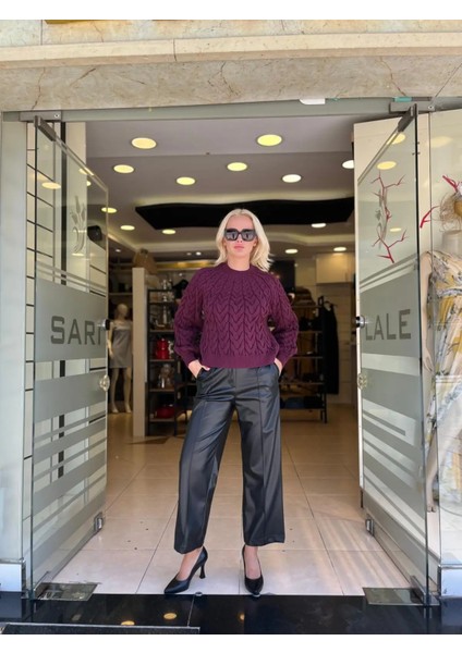 Örgü Detaylı Yarım Balıkçı Triko fiyatları