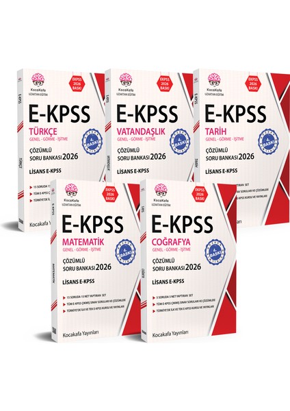 Ekpss Lisans Ggi2 Çözümlü Soru Bankası 5'li Set
