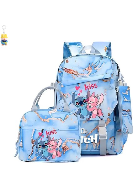 Stitch Öğrenci Okul Çantası, Hafif, Yük Azaltıcı, Birinci Ila Altıncı Sınıf Erkek ve Kız Çocukları Için Büyük Kapasiteli Sırt (Yurt Dışından)