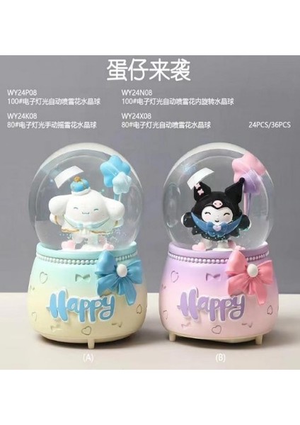 Işıklı Müzikli Püskürtmeli Büyük Boy Kar Küresi