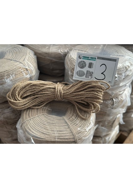 Jüt Halat 3mm 20 Metre Jüt , Jüt Halat , Jüt Kendir , Jüt Ip, Doğal Ip