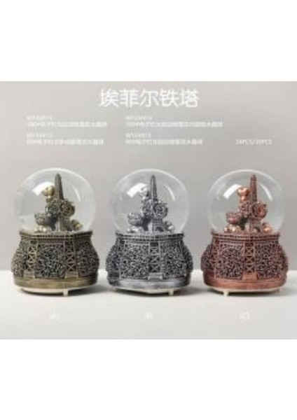 Işıklı Müzikli Püskürtmeli Büyük Boy Kar Küresi