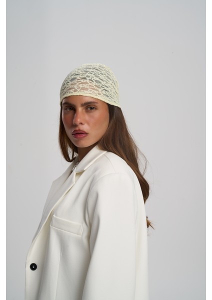 Miray Üçgen Kesim Sarı Dantel Bandana fırsatları