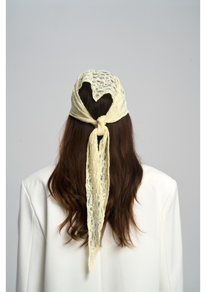 Miray Üçgen Kesim Sarı Dantel Bandana indirimleri