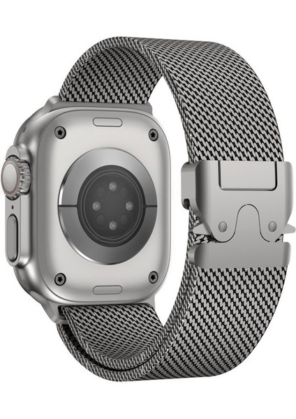 Apple Watch 11 10 9 8 7 6 E Ultra Uyumlu 42 44 45 46 49M Tokalı Metal Hasır Örme Zincir Kordon modelleri