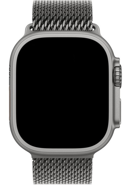 Apple Watch 11 10 9 8 7 6 E Ultra Uyumlu 42 44 45 46 49M Tokalı Metal Hasır Örme Zincir Kordon