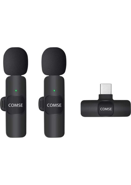 K9 Iphone ve Type-C Uyumlu Kablosuz Yaka Mikrofonu Tak Çalıştır Çiftli Yaka Mikrofonu modelleri