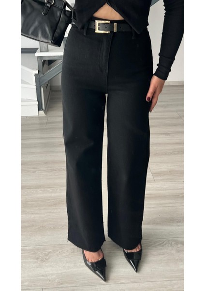Siyah Kemerli Straight Jean fiyatları