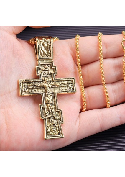 Kişiselleştirilmiş Çok Yönlü Alaşım Kolye Çok Satan Kolye Erkek Retro Haç Kolye (Yurt Dışından) fiyatları