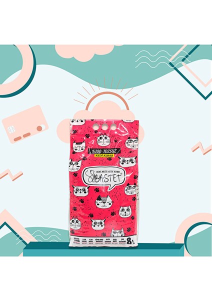 Topaklanan Premium Doğal Kedi Kumu 8 Litre x 2 Adet indirimleri