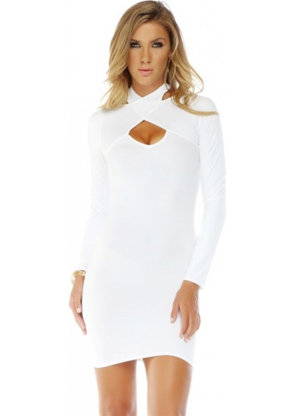 B101024 Uzun Kollu Elbise modelleri