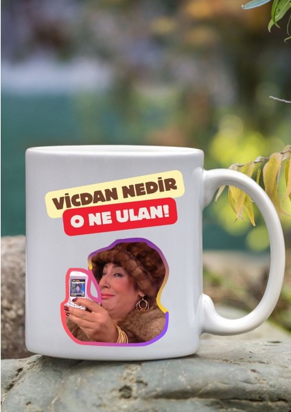 Seramik Baskılı Kupa Fincanı - Pembe