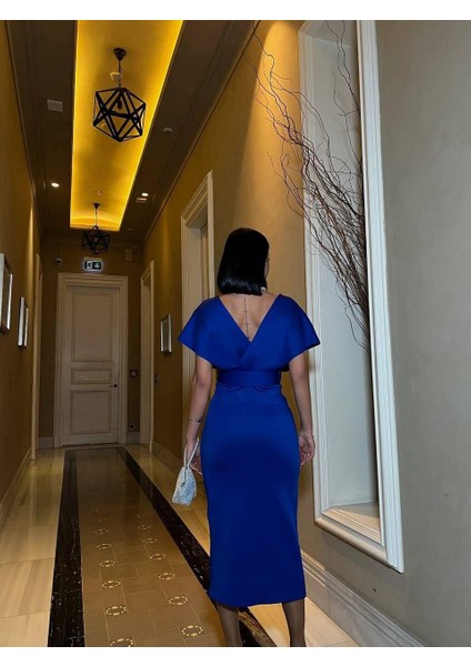 Viola Inci Detay Elbise Saks Mavi 582167 fırsatları