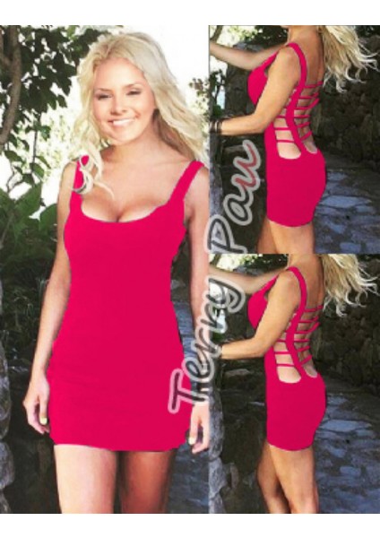 B101122 Kırmızı Özel Tasarım Elbise