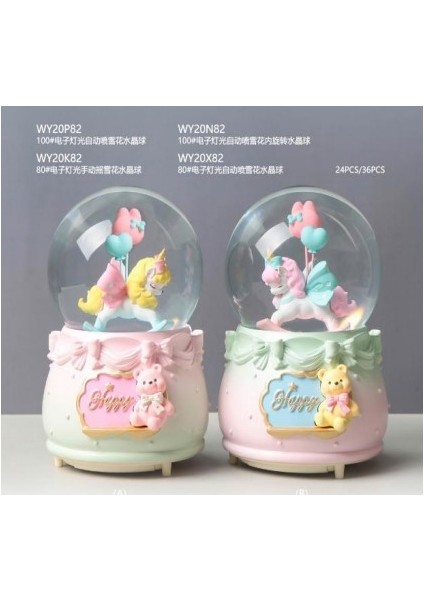 Işıklı Müzikli Püskürtmeli Büyük Boy Kar Küresi