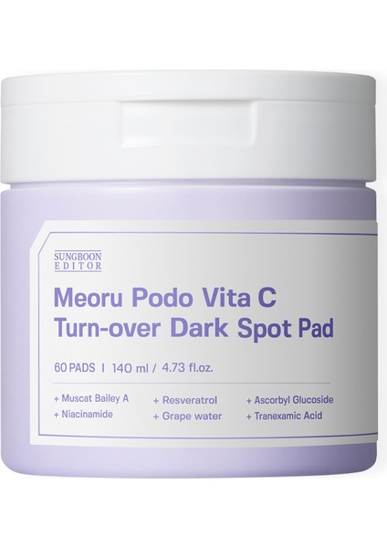 Merou Podo Vita C Turn-Over Dark Spot Pad/ Leke Görünümünü Azaltan Aydınlatıcı Ped