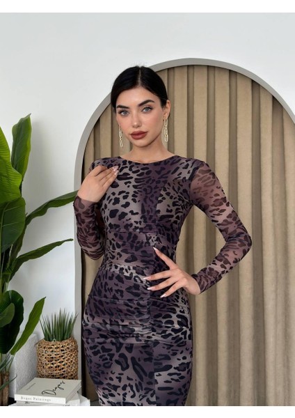 Gena Tül Midi Boy Elbise indirimleri