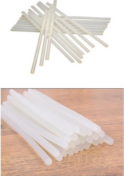 Mum Ince Sıcak Silikon Tabanca Mumu Çubukları 20 Adet Ince 30 cm Uzunluğunda