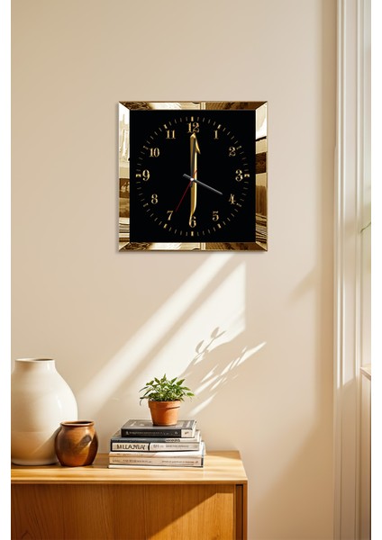 Gold Çerçeveli Elif Temalı Dekoratif Mdf Duvar Saati modelleri