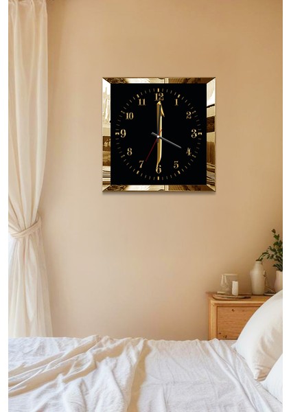 Gold Çerçeveli Elif Temalı Dekoratif Mdf Duvar Saati indirimleri