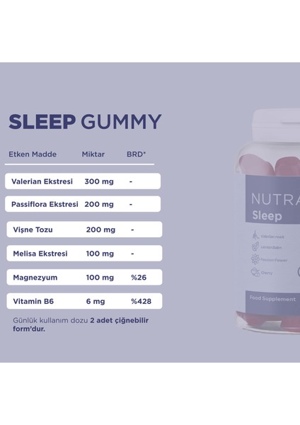 Sleep Gummy Vitamin B6 Magnezyum