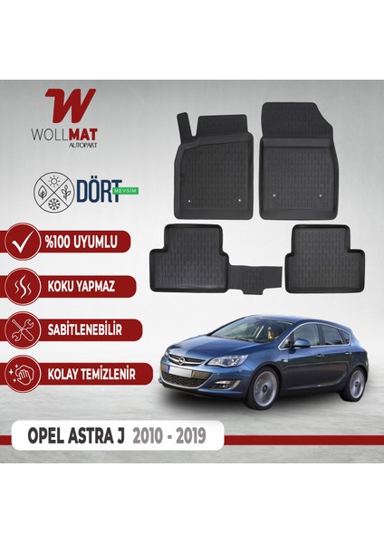 Opel Astra J Paspas 2010 2020 3D Havuzlu Paspas Seti