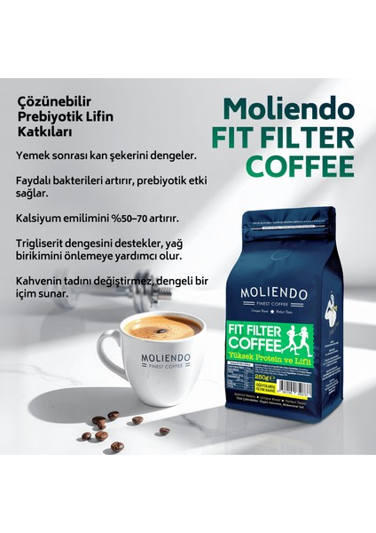 Moliendo Fit Filtre Kahve (Öğütülmüş Filtre Kahve) 250 G fırsatları