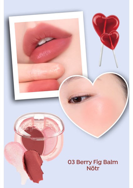 Kalıcı Dudak & Yanak Balmı A'pıeu Juicy-Pang Mood Blending Lip&cheek Balm (03 Berry Fig Balm) fiyatları