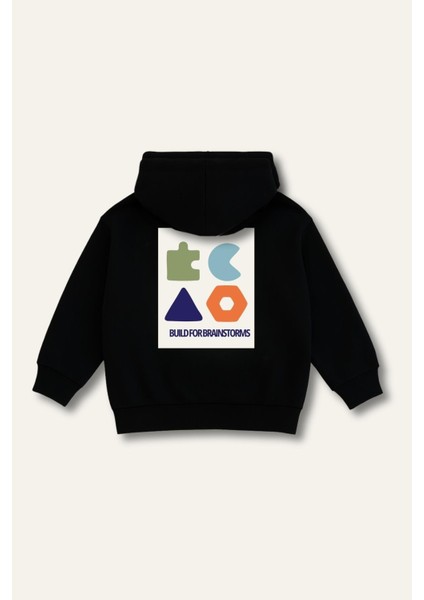 Erkek Çocuk Kapşonlu Kanguru Cepli Sweatshirt - Siyah fiyatları