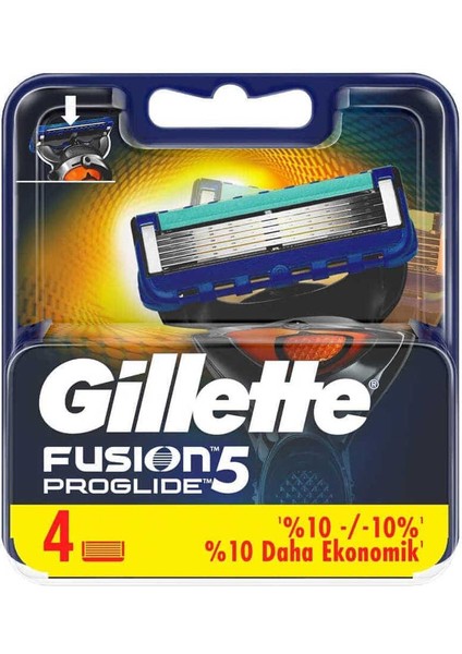 Gillette Fusion Proglide Yedek Tıraş Bıçağı 4'lü