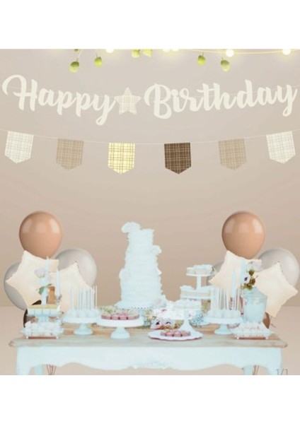 Krem Kaligrafi Uzar Süs ve Banner Set fiyatları