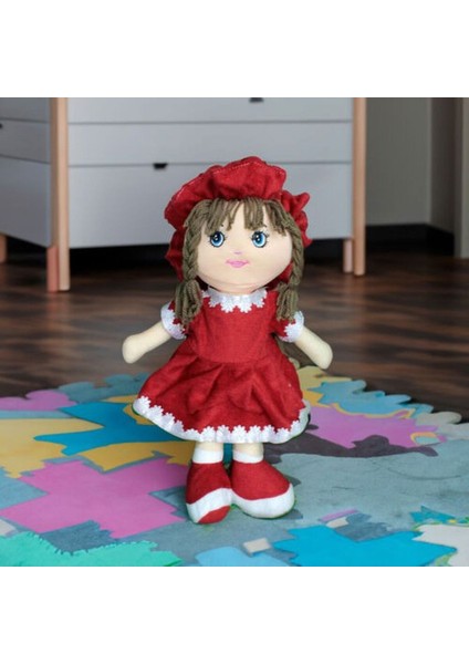 Mira Peluş Bez Bebek 45CM Kırmızı