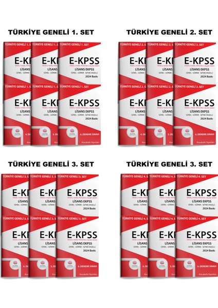 Ekpss Lisans Ggi2 24'lü Deneme Sınavları Seti