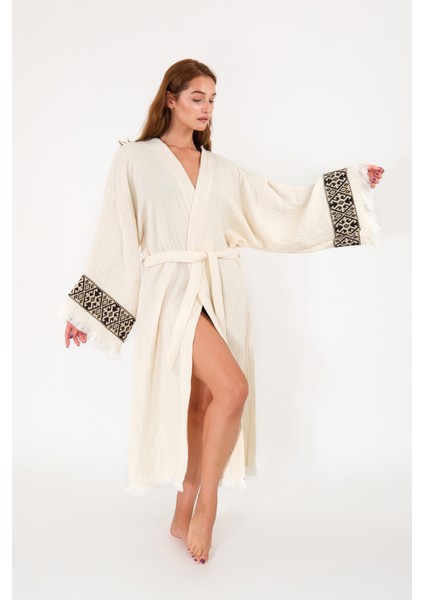 Sultan Müslin Kimono %100 Pamuklu Bornoz Kaftan Sabahlık fiyatları
