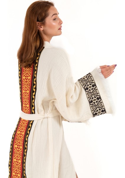 Sultan Müslin Kimono %100 Pamuklu Bornoz Kaftan Sabahlık modelleri