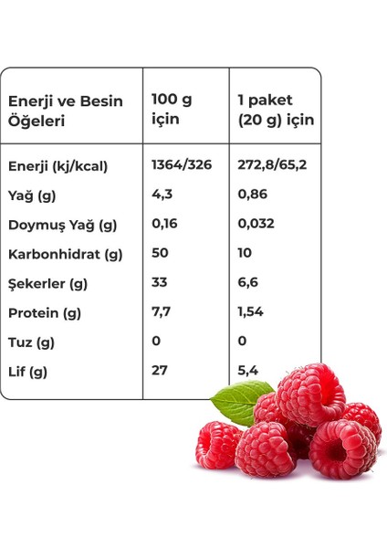 Frambuaz Kuru Meyve Cipsi 20 G x 2 Adet Dondurularak Kurutulmuş Meyve modelleri