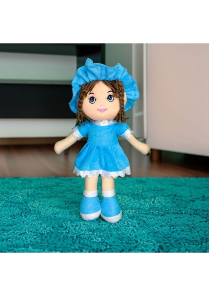Mira Peluş Bez Bebek 45CM Mavi