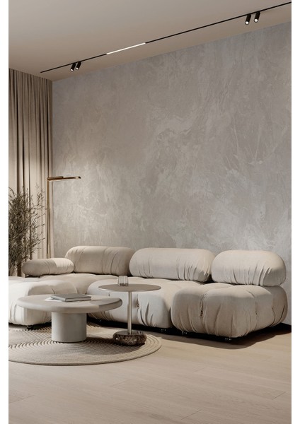 Modern Gri Mermer Efektli Silinebilir Tekstil Duvar Kağıdı fiyatları