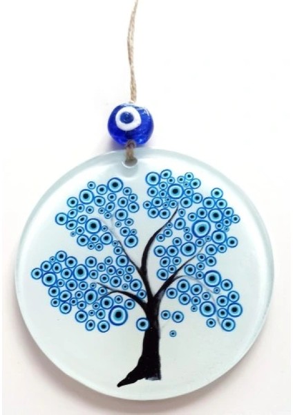 Nazar Ağacı Füzyon Cam Nazar Boncuklu Duvar Dekoru