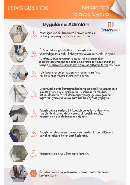 Kahverengi Retro Sayı Baskılı Tekstil Duvar Kağıdı