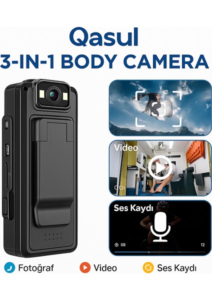 Mini Body Camera Video-Fotoğraf-Ses Kayıt Kaydedici 180° Lens Mini Kamera fiyatları