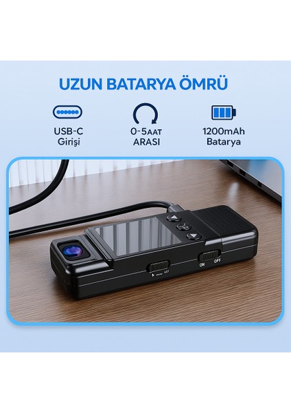 Mini Body Camera Video-Fotoğraf-Ses Kayıt Kaydedici 180° Lens Mini Kamera