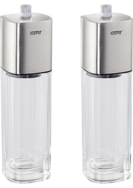 Dueto Biber ve Tuz Değirmeni 2 Parçalı Set Paslanmaz Çelik